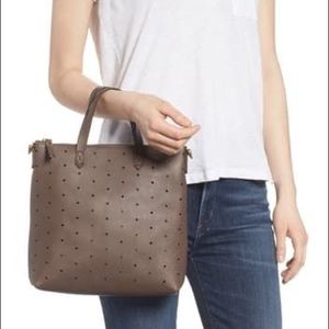 Madewell holepunch leather transport purse